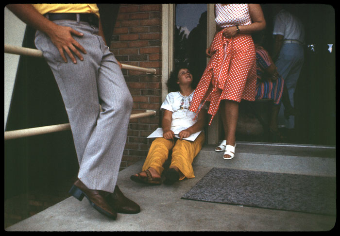 Boots and yellow shirt, polka dots