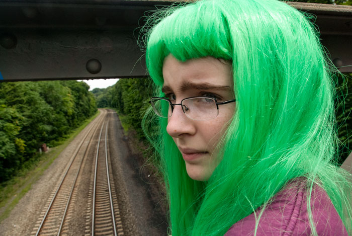 Wig girls wait for Metro North